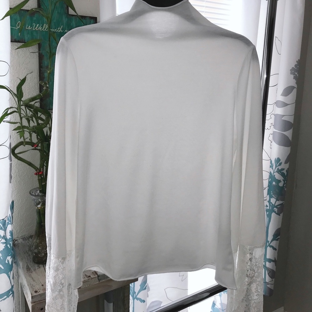 SHEIN Lace Bell Sleeve Top